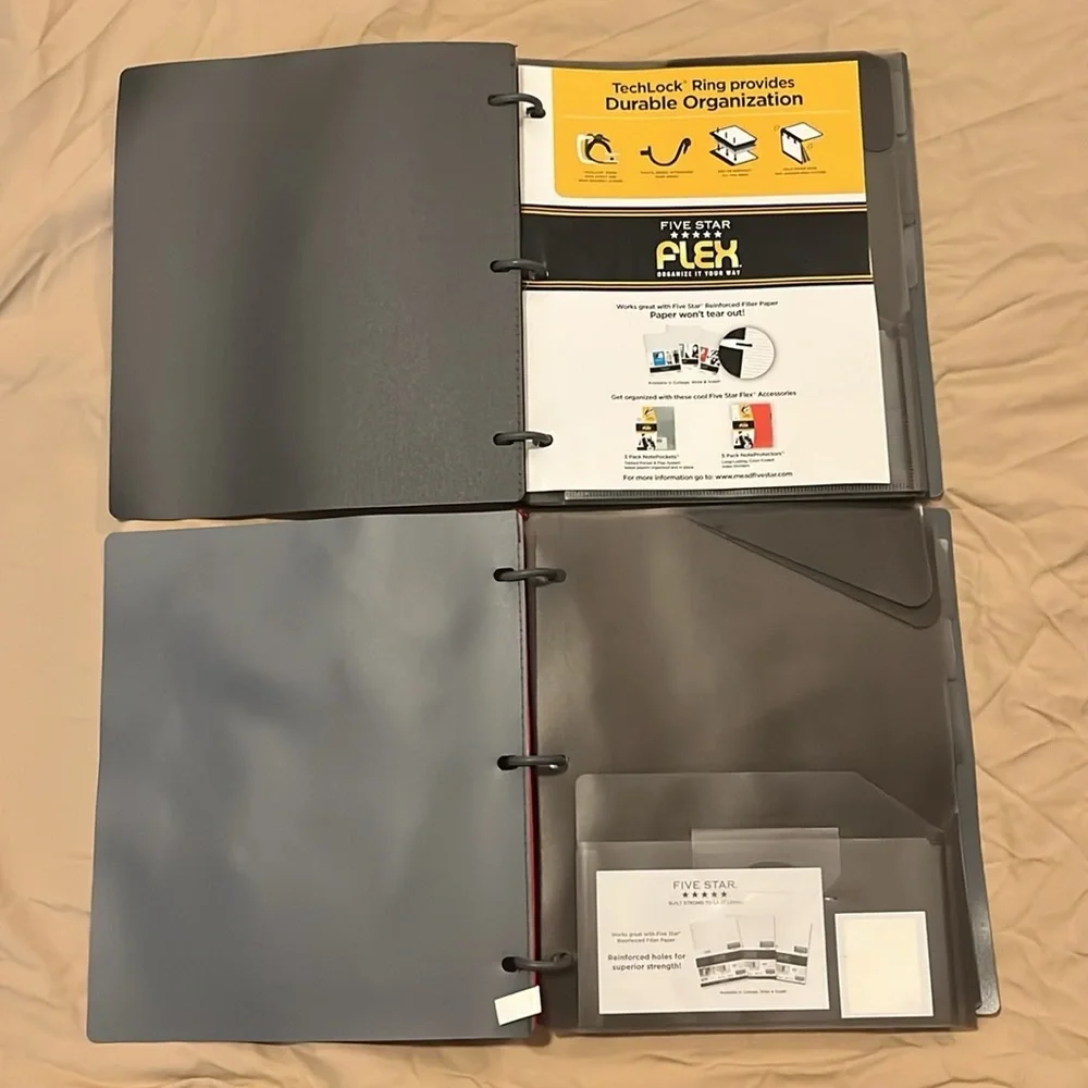2- Five Star flex 1 inch Hybrid Notebinder